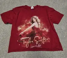 Taylor Swift‎ Y2K Red Speak Now Concert Teeshirt Size S Swiftie Altered