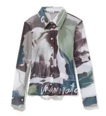 Inamorata by Emily Ratajkowski Wilcox Button Up Retro 90s Vibe M Soft Grunge