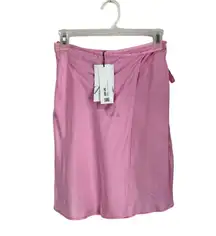 Zara Bubblegum Pink Satin Wrap Skirt Sz XS