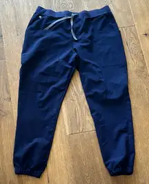 Figs Blue jogger Pants with Elastic Cuffs and‎ Drawstring Waist XL