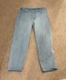 Old Navy High Rise Light Blue Sparkly Jeans 