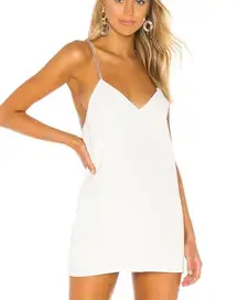 Breanna Shift Mini Slip Dress White Size XS Backless Coquette NEW