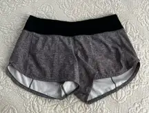 Lululemon speed up mid rise 2.5” shorts size 8 grey