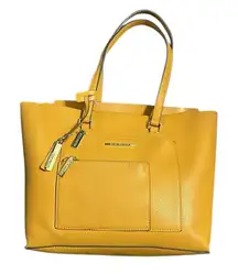 Steve Madden Yellow Faux Leather Tote Bag