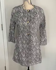 CAbi Zigzag Patterned Blazer in Black and White