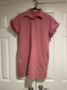 Mauve Button Up Dress