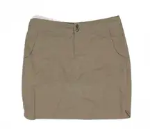 Mountain Hardware Women's Khaki Multi Pocket Straight Pencil Mini Skirt 6