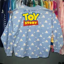 Disney parks Pixar Toy Story Andy’s room clouds sky wallpaper spirit jersey XXL