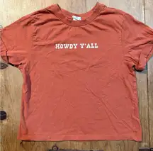 Darling Blue Howdy Y’alll Rust T-Shirt size XS