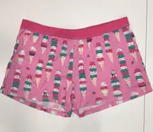 NWOT Nite Nite  Pink Elastic Waist Ice Cream Cone Large Sleep Shorts