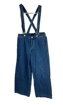 Gap Wide Leg Button Fly Suspender Overalls Urban Jeans‎ Women’s Sz 10