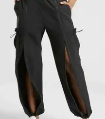 Athleta NWT • Stay Fly Pant pull on track baggy black cargo cinch loose fit y2k