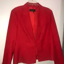 Gorgeous Red Blazer Black Label by Evan-Picone Suit Jacket Lined size-16