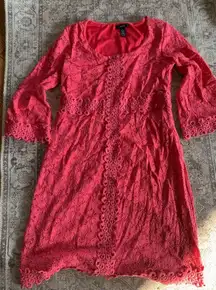 Alfani Pink Dress Formal Women Size Small MIDI Summer Spring Wedding