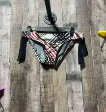 Hurley Swim Women's Changing Lanes Hipster Multicolored Plaid NWT