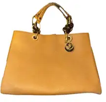 Michael Kors  Cynthia North South Satchel Carmel Color Tortoise Leather Bag