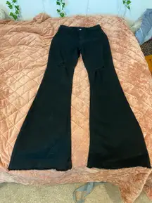 Black High Wasted Flare Jeans