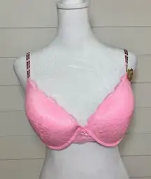 Juicy Couture underwire lace bras Hot pink Size 38C NWT‎