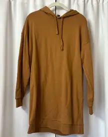 F21 Mustard Yellow Oversized Sweater Pullover Hoodie T-Shirt Dress Size Small