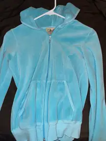 Blue Velvet Zip Up