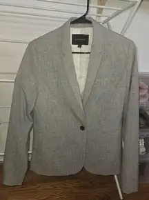 Banana Republic Blazer Women Size 6  Gray One Button