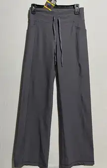 32 Degrees Yoga Pants Women's Small Gray Drawstring Pockets Wide‎ Leg Semi-Flare