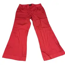 BODY‎ by Victoria Women's Christie Fit Flared Pants Size 14 Short Red Casual