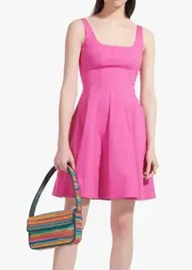 PINK FLARE DRESS. S