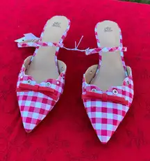 Wild Fable - Women's Lysandra Gingham Eyelet Kitten Heels - size 8 picnic summer