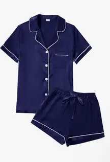 2 piece pajama set navy