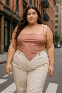 Revolve Danielle Bernstein weworewhat Cropped Handkerchief satin Tank