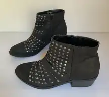 White Mountain Black Studded Ankle Boots Size 8.5