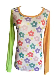 Dolls Kill Floral Mesh Shirt