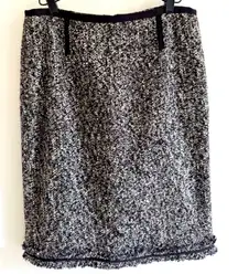 Talbots Classic Black and White Tweed Skirt Talbots sz8