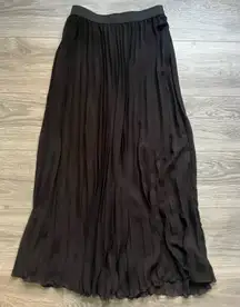 NEW WD.NY Black Pleated Party Holiday Whimsygoth Maxi Skirt S Classic Preppy