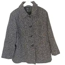 London Fog wool blend Tweed A-line swing coat. Size 3X