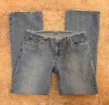 Aeropostale Vintage EUC Frayed Waist Boot Cut Denim Jeans