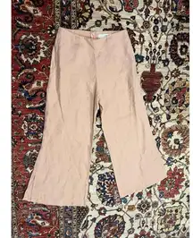 Faithful The Brand Peach Wide Leg Linen Blend Trouser Pant Size Small