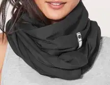 Lululemon Vinyasa Black Velcro Closure Scarf Wrap