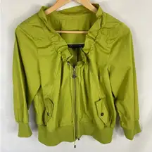 Anne Klein Green Zip Front Jacket Size Medium