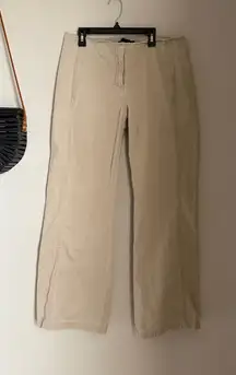 The Limited Khaki Chinos Low Rise Zip Jeans, Size 10