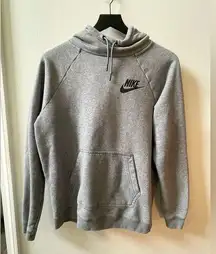 Rally Fleece Pullover Hoodie, grey, size medium