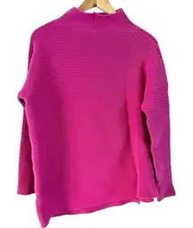 French Connection Pink Ribbed Oversized Mock Neck Modern Sweater Size Small