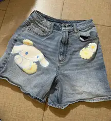 Sanrio Cinnamoroll denim shorts