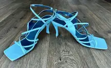 By Far Christina Baby Blue Strappy Heels EU Size 41, US Size 8.5