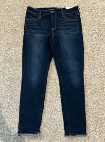 American Eagle Jeggings Dark Wash Next Level Stretch Size 14