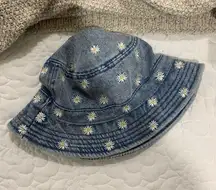 90s women Daisy Denim Bucket Hat y2k