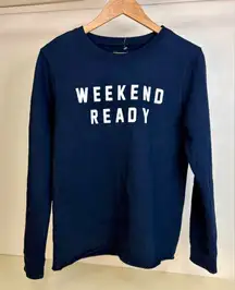 NWOT - Navy 'Weekend Ready' sweatshirt - size Large
