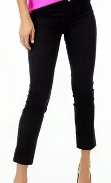 Lilly Pulitzer Black Jacquard Kelly Pants Mid Rise Preppy Printed Size 8