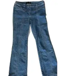Escada vintage flare denim Jeans with pink stitching size 38